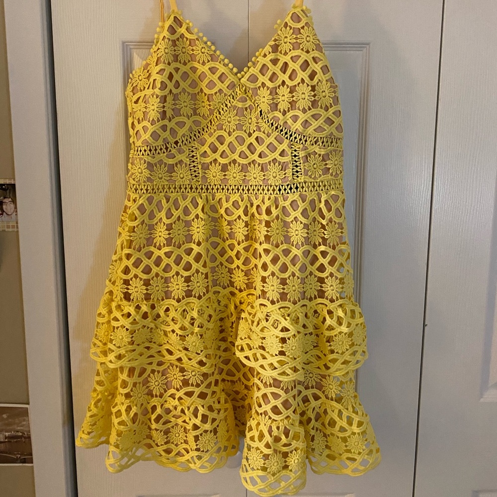 Ruffled Layered Crochet Dress- Lulus!